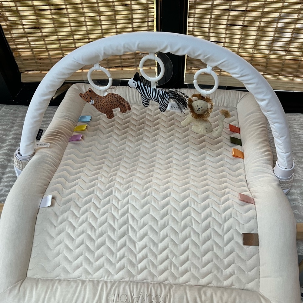 Neutral Play Gym with Animal Toys